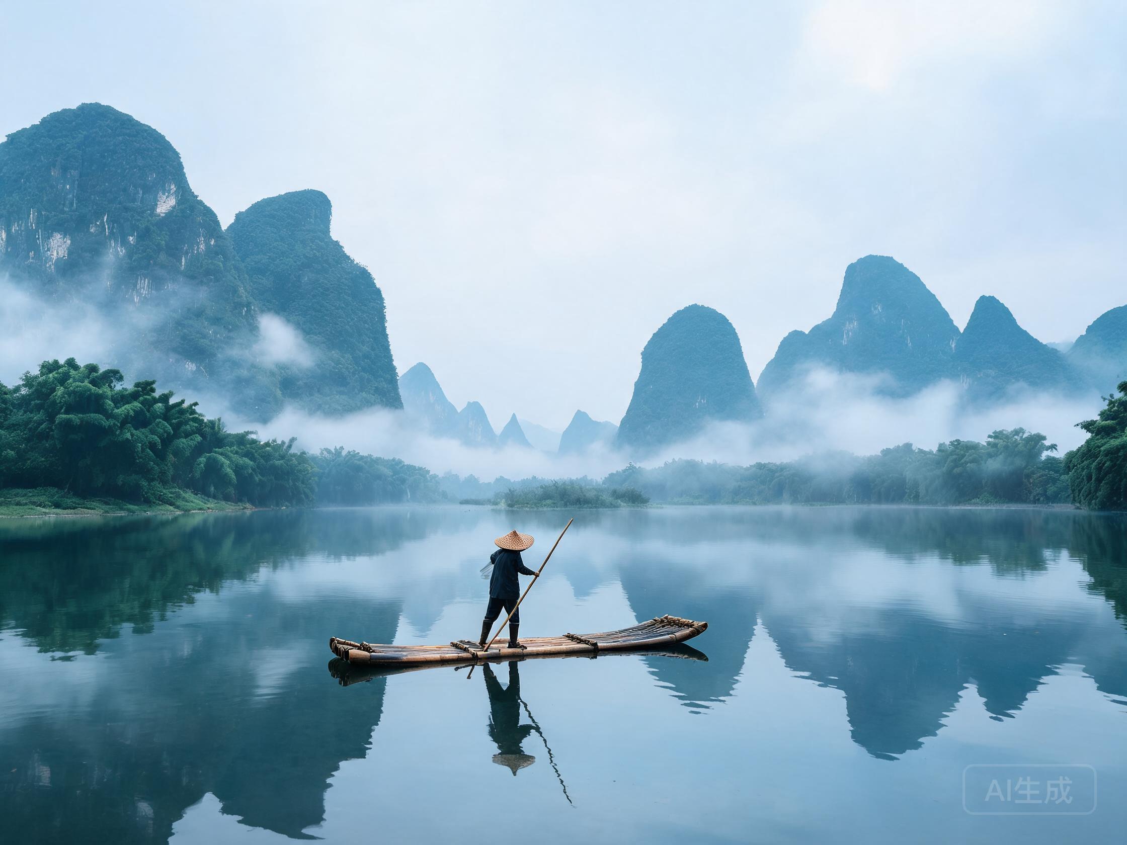 Guilin Bamboo Raft on Li River